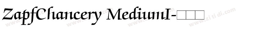 ZapfChancery MediumI字体转换
